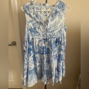 100% Cotton-Island Blue Women's Summer Dress!